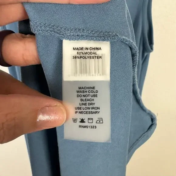 Vince Camuto | Solid Blue Hi-Low Sleeveless Comfortable Casual Midi Tank Dress - Picture 8 of 8